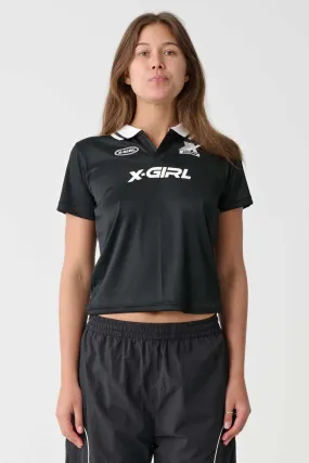 SOLID FOOTBALL POLO SHIRT - BLACK