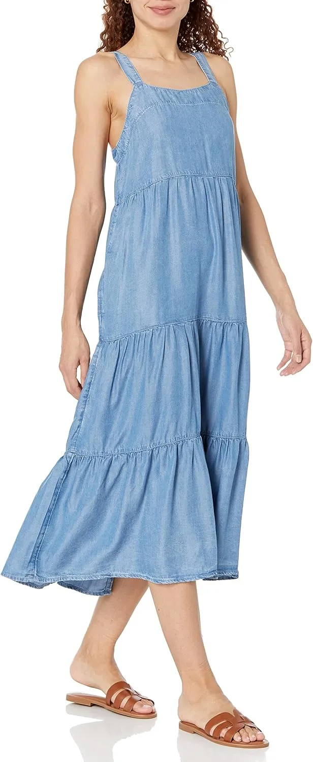 The Drop Women's Britt Tiered Maxi Tent Dress