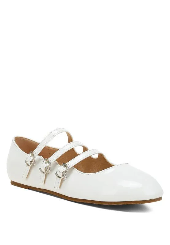 Triple Strap Mary Jane Flat