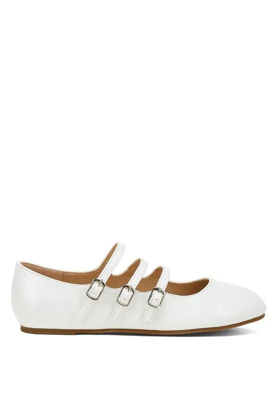 Triple Strap Mary Jane Flat