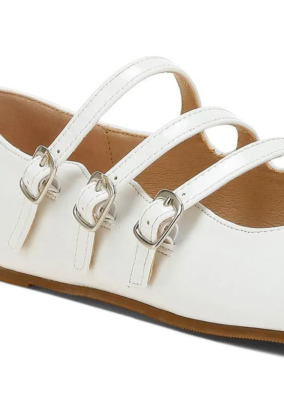 Triple Strap Mary Jane Flat
