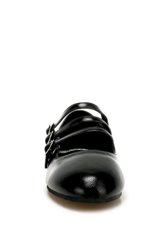 Triple Strap Mary Jane Flat