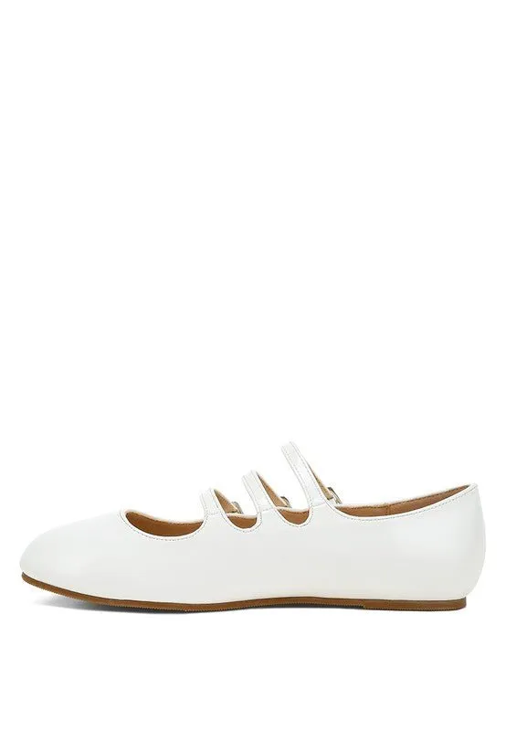 Triple Strap Mary Jane Flat
