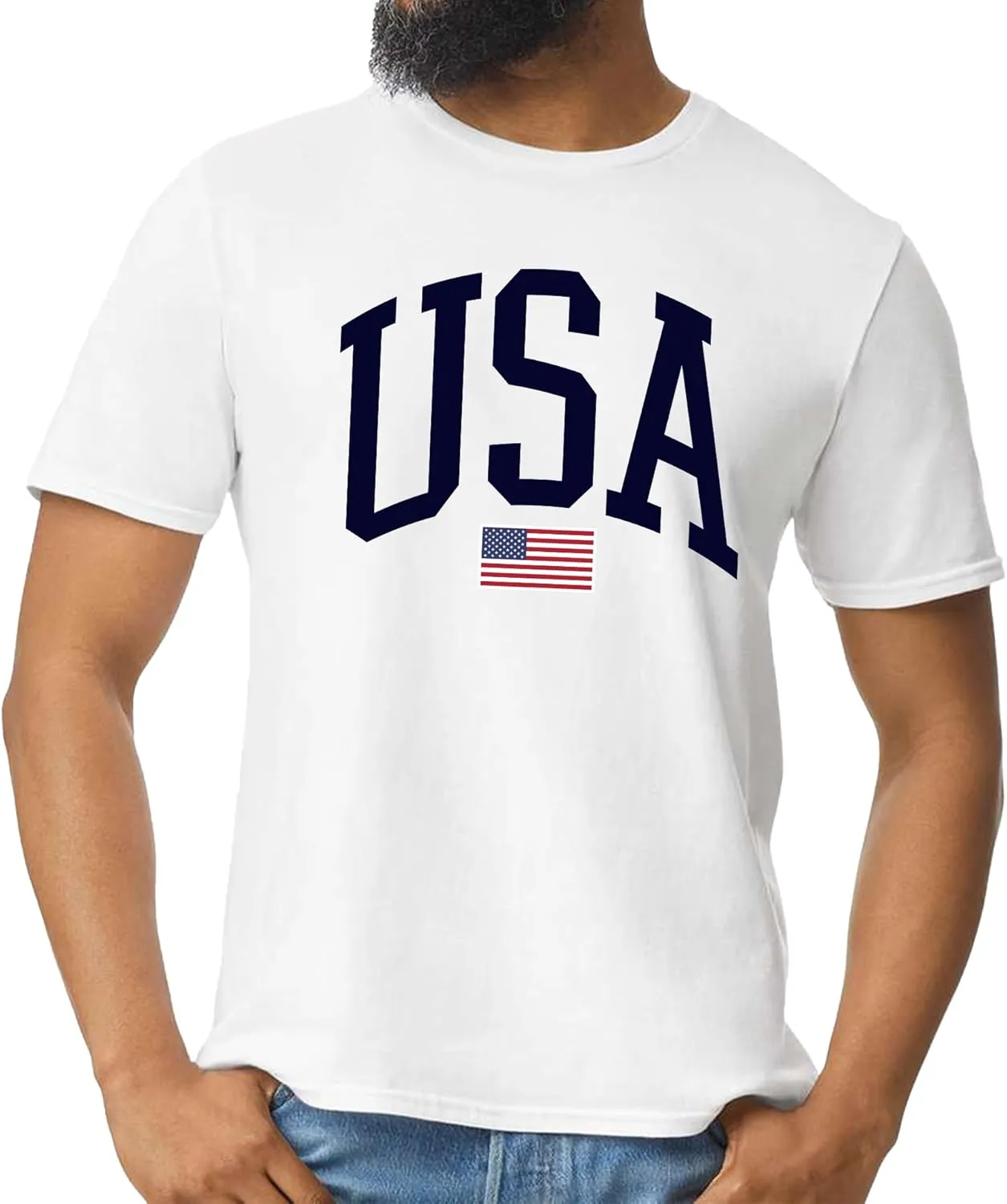 USA Graphic T-Shirt for Men & Women  4th of July Patriotic American Flag Tee  Soft Cotton Casual Shirt