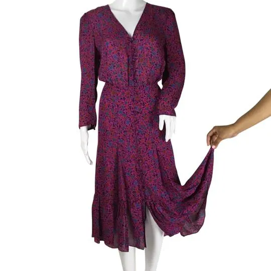 Veronica Beard "Lasanna" Floral Print Casual Dress