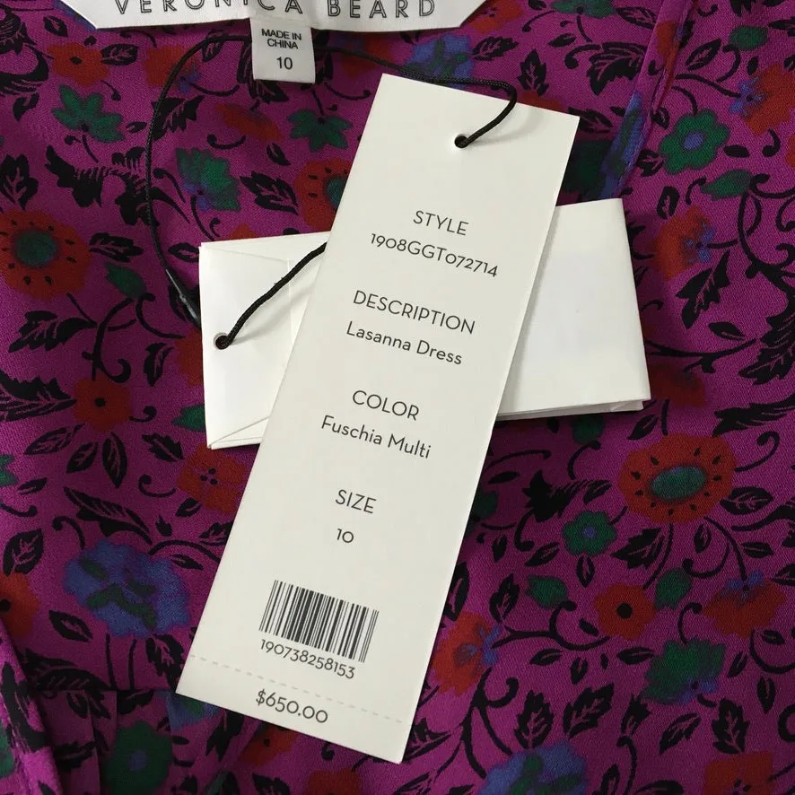 Veronica Beard "Lasanna" Floral Print Casual Dress