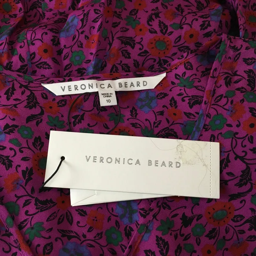 Veronica Beard "Lasanna" Floral Print Casual Dress