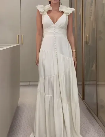 White Elegant Backless Dress
