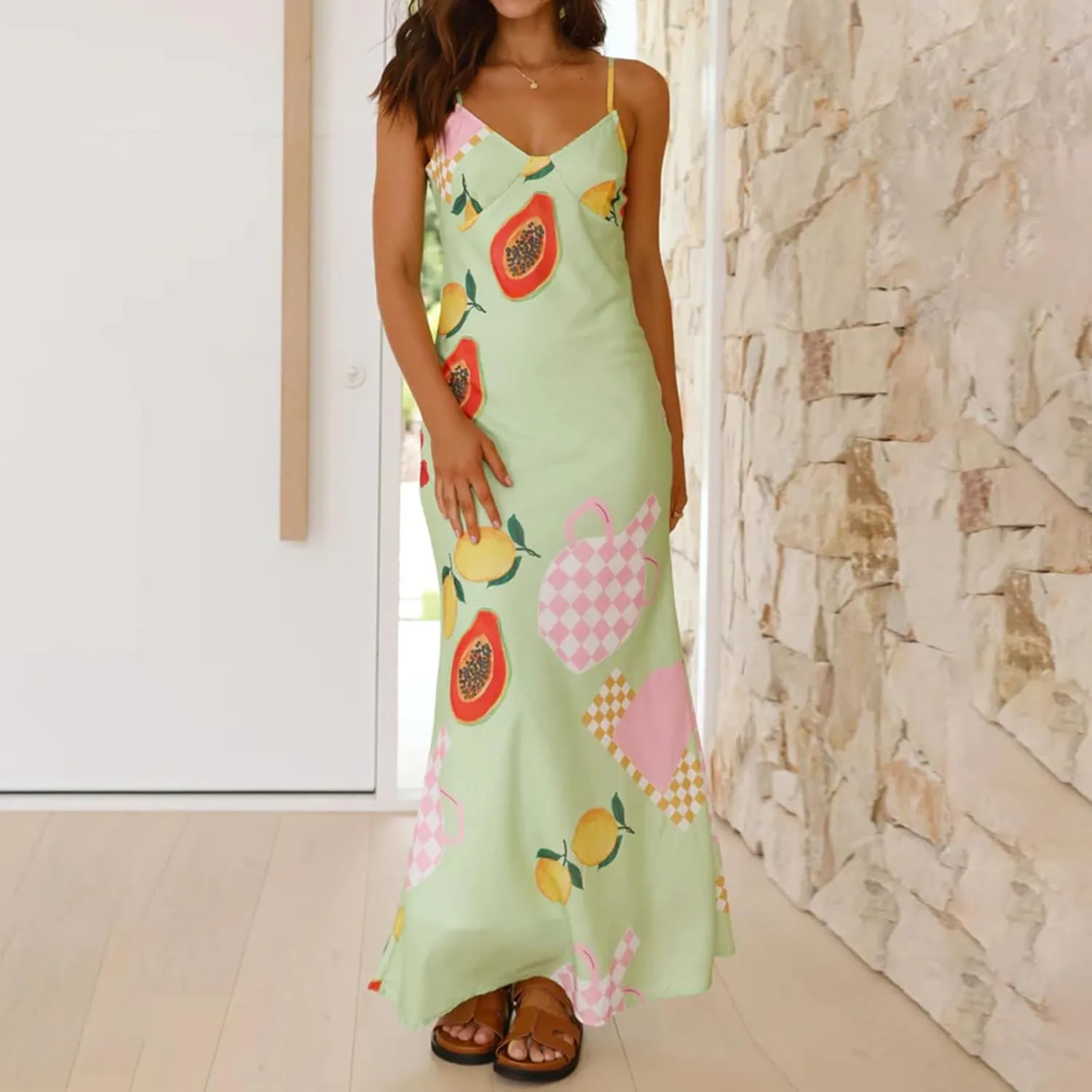 Women Sexy Floral Bodycon Maxi Dress Elegant Dress Sleeveless Summer Long Dress Cocktail Party Dress Beachwear