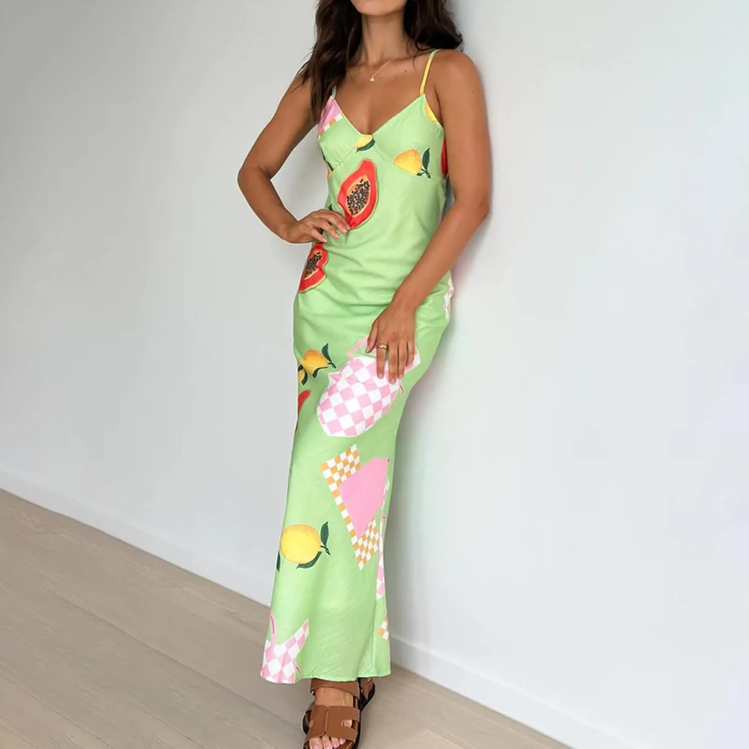Women Sexy Floral Bodycon Maxi Dress Elegant Dress Sleeveless Summer Long Dress Cocktail Party Dress Beachwear