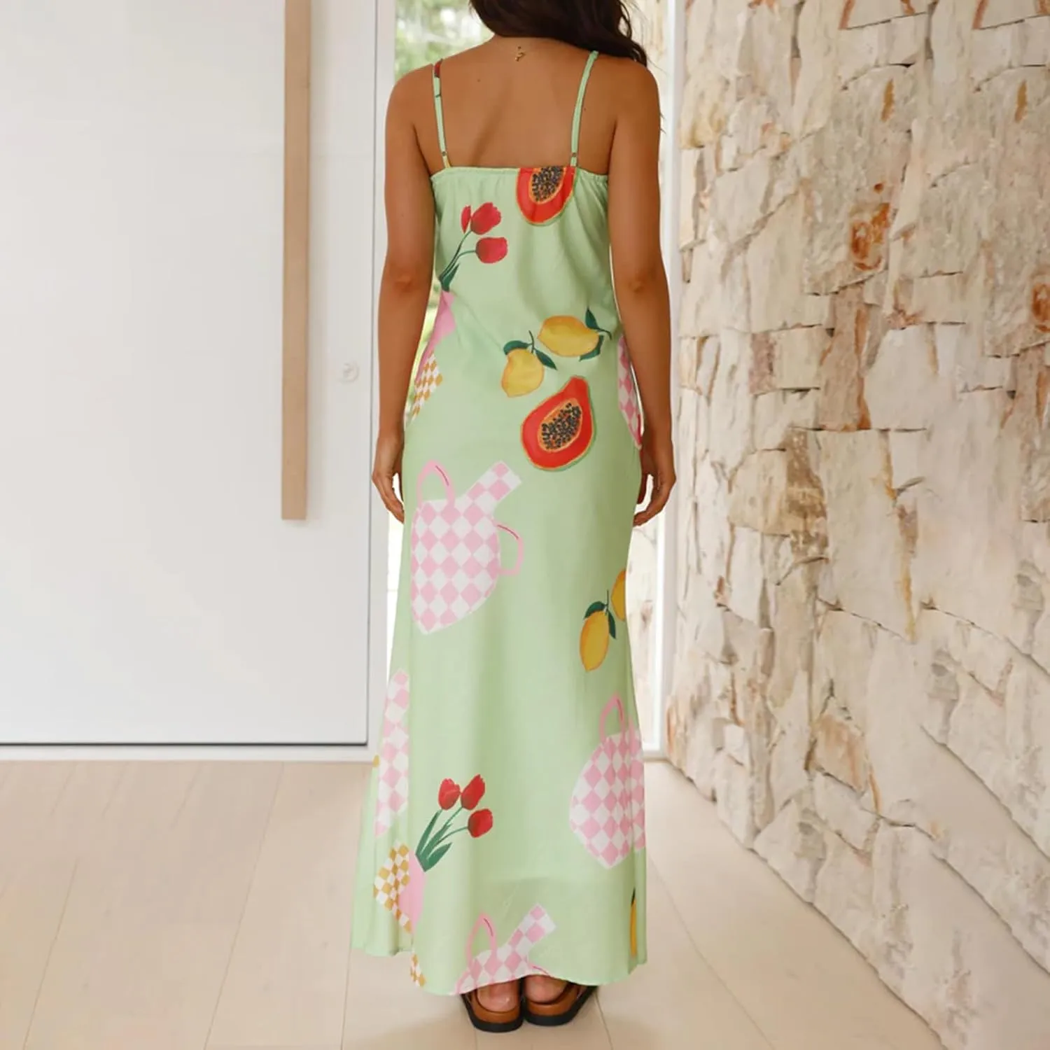 Women Sexy Floral Bodycon Maxi Dress Elegant Dress Sleeveless Summer Long Dress Cocktail Party Dress Beachwear