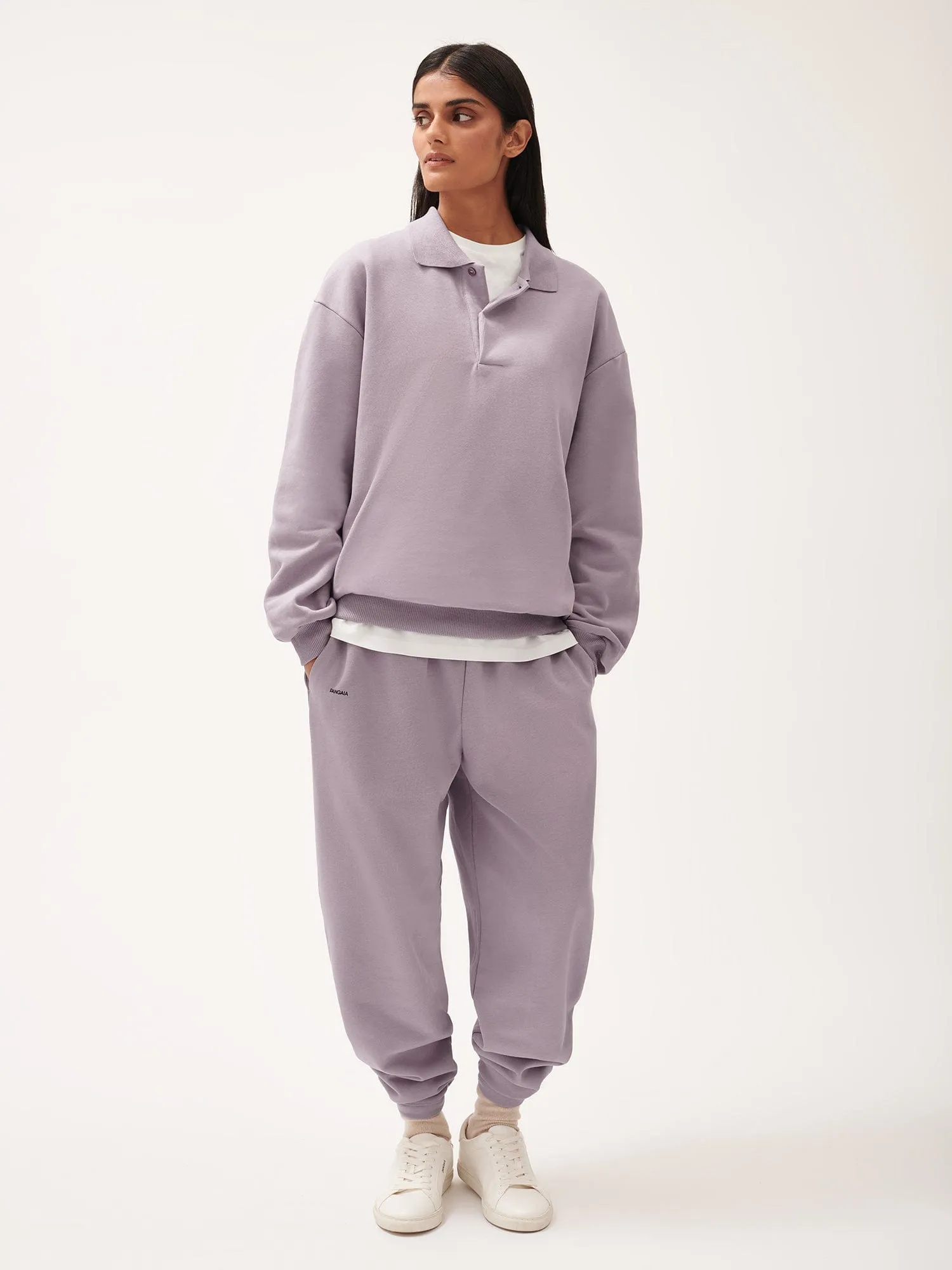 Womens DNA Heavyweight Polo Sweatshirt—raisin purple