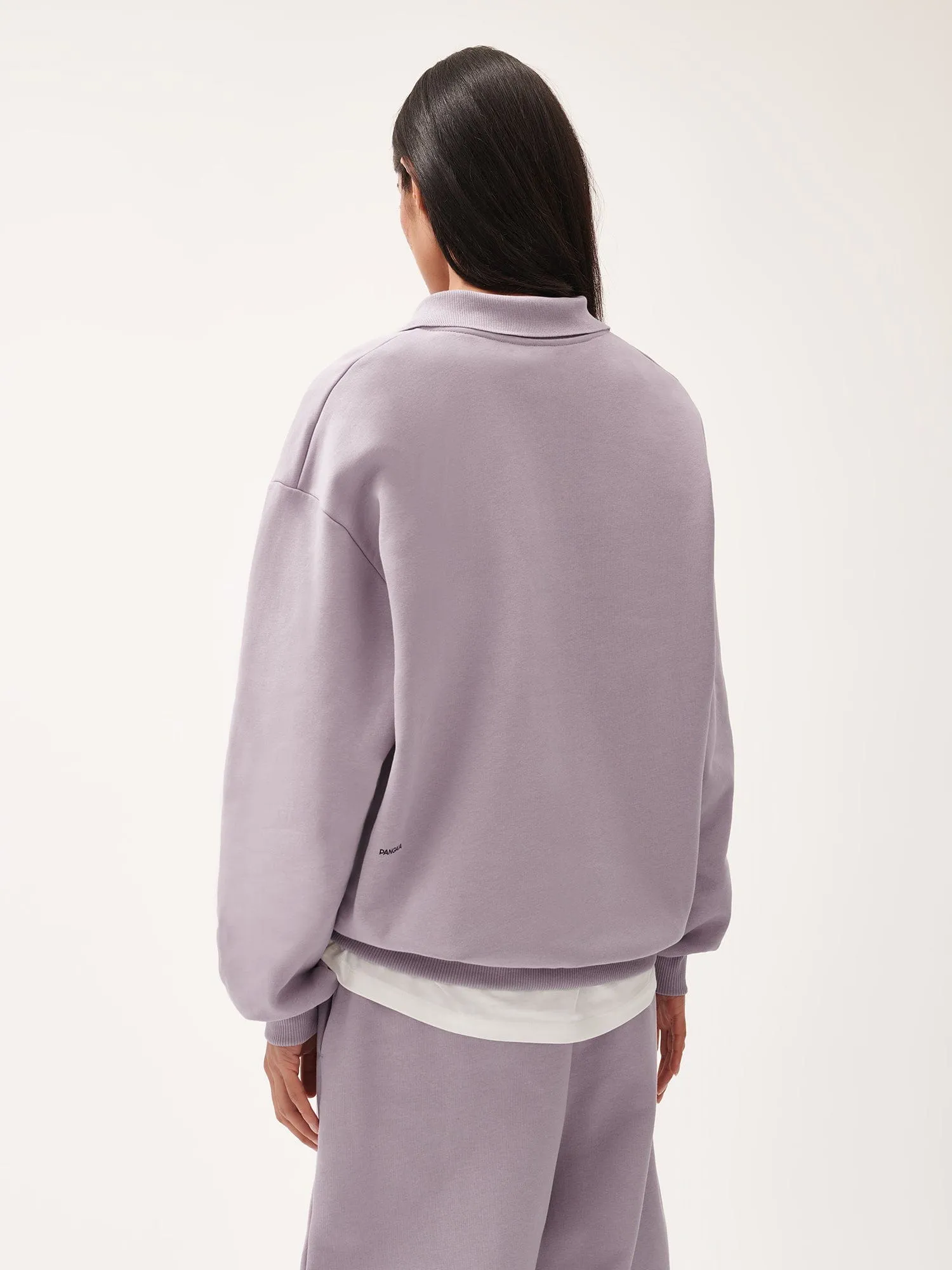 Womens DNA Heavyweight Polo Sweatshirt—raisin purple