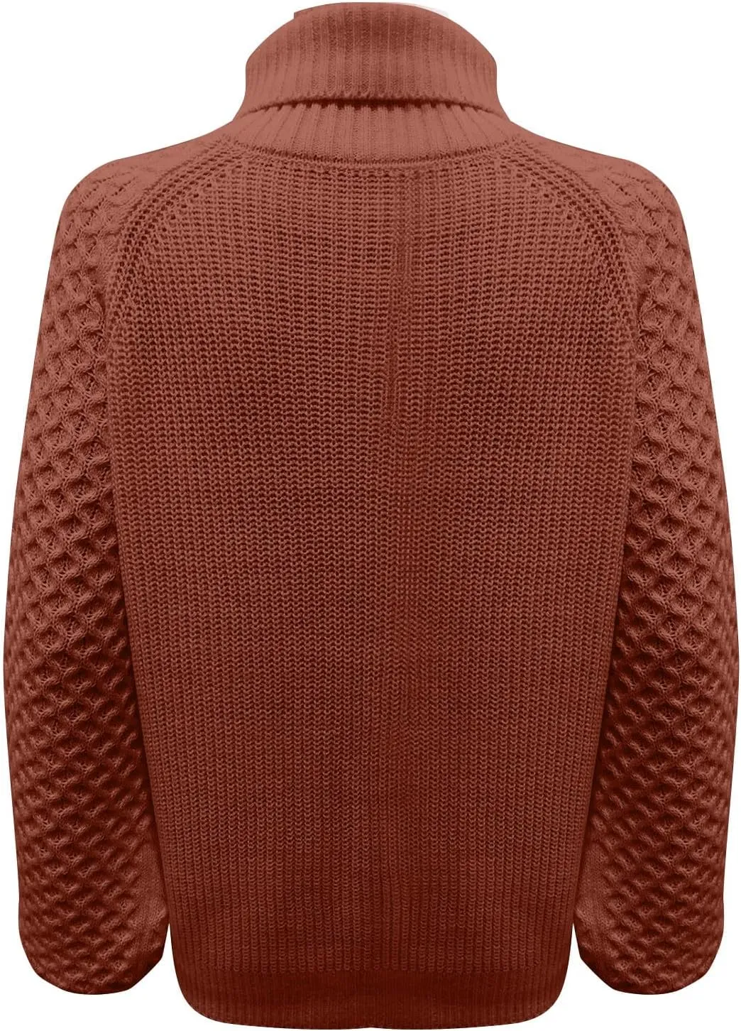 Women's Turtleneck Sweaters 2023 Trendy Cable Knit Lantern Long Sleeve Fall Winter Oversized Pullover Sweater Tops